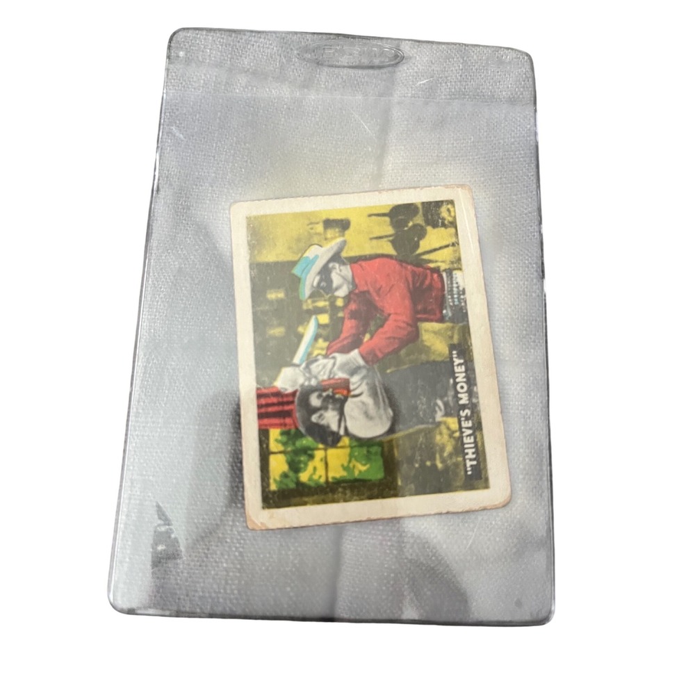 Vintage 1950s Lone Ranger Ed-U-Cards Episode 28 Knife Fight‎ Thieve's Money Card